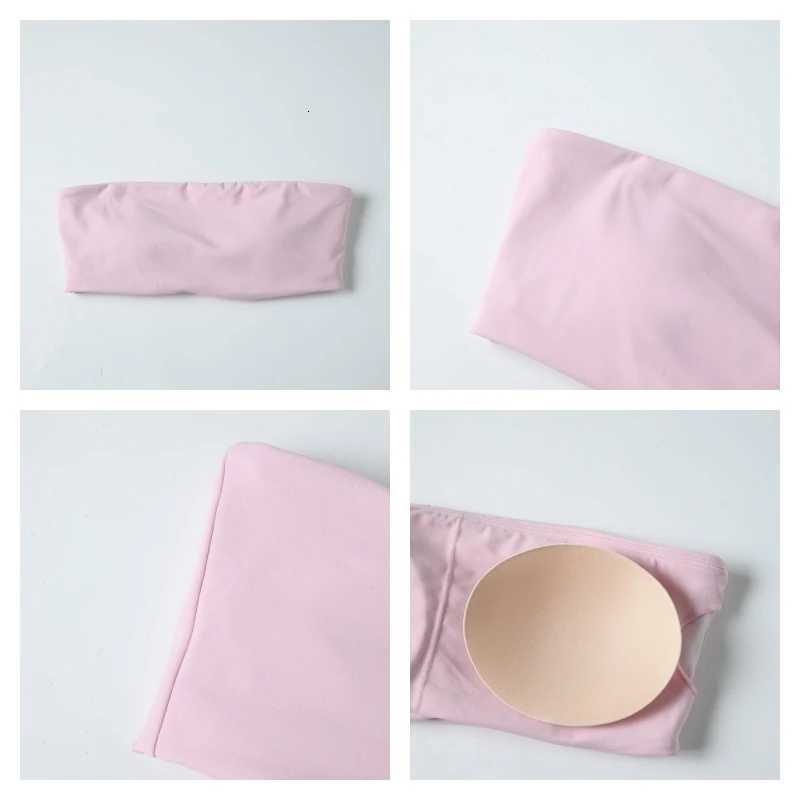 Ctenkevet Two Piece Fitness Sports Set Women Workout Yoga Outfit Strapless Bra Woman 2Ps Gym Crop Top Deportivos Mujer Gym SuitsT251211