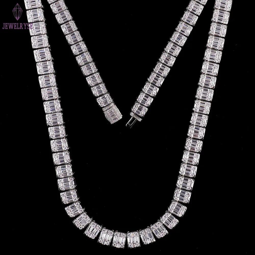 wholesale price mossinate diamond cuban chain hiphop jewelry moissanita cubana de 10mm baguette cuban link
