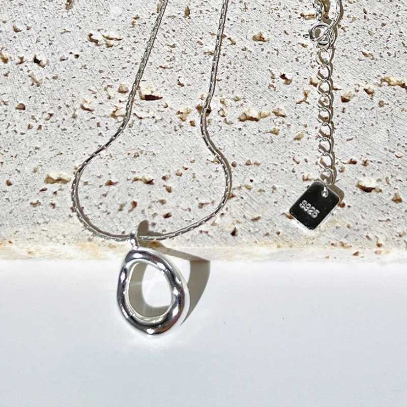 Simple Fashion Irregular Water droplet Oval Pendant Necklace for Women Trendy Clavicle Choker Friendship Jewelry Accessories M251211