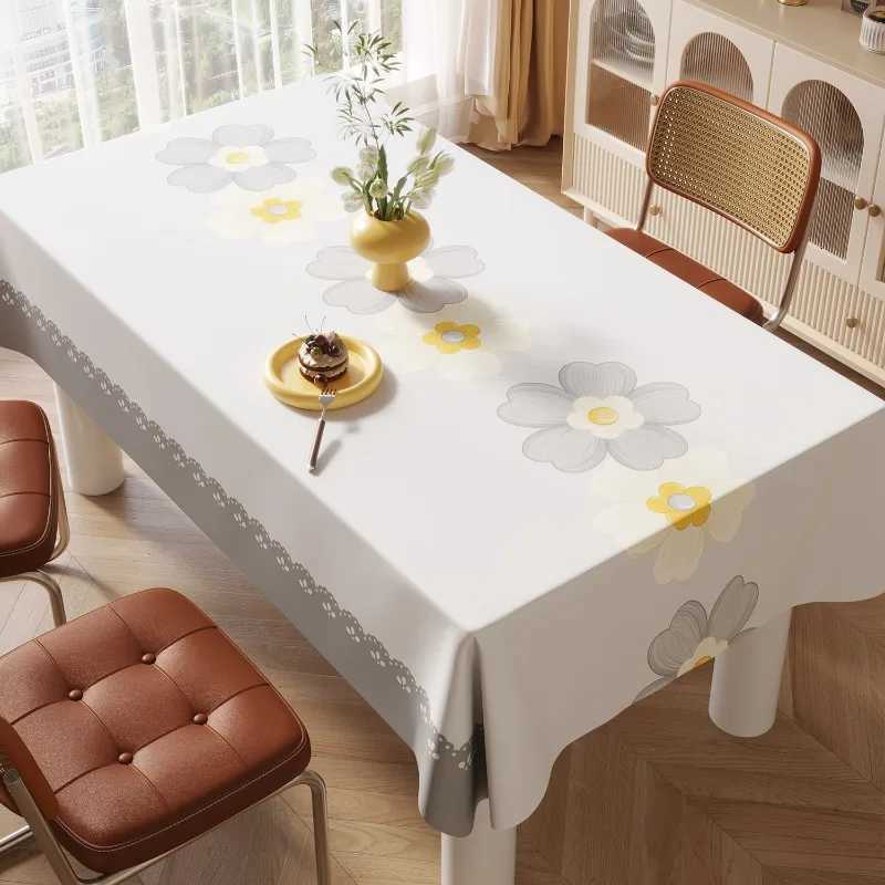 Small Fresh Tablecloth Sheepskin Texture No Wash Oil Proof Waterproof Table Cover Rectangular Dining Table Coffee Table Mat H251211