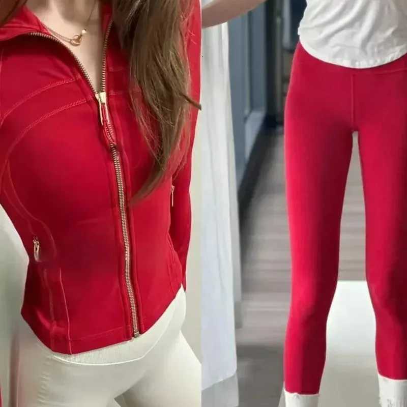 2025 Gold Label Short Sport Jacket Set Womens Yoga Clothes Slimming Fitness Jacket Active Wear Exercise Clothing FemaleT251211