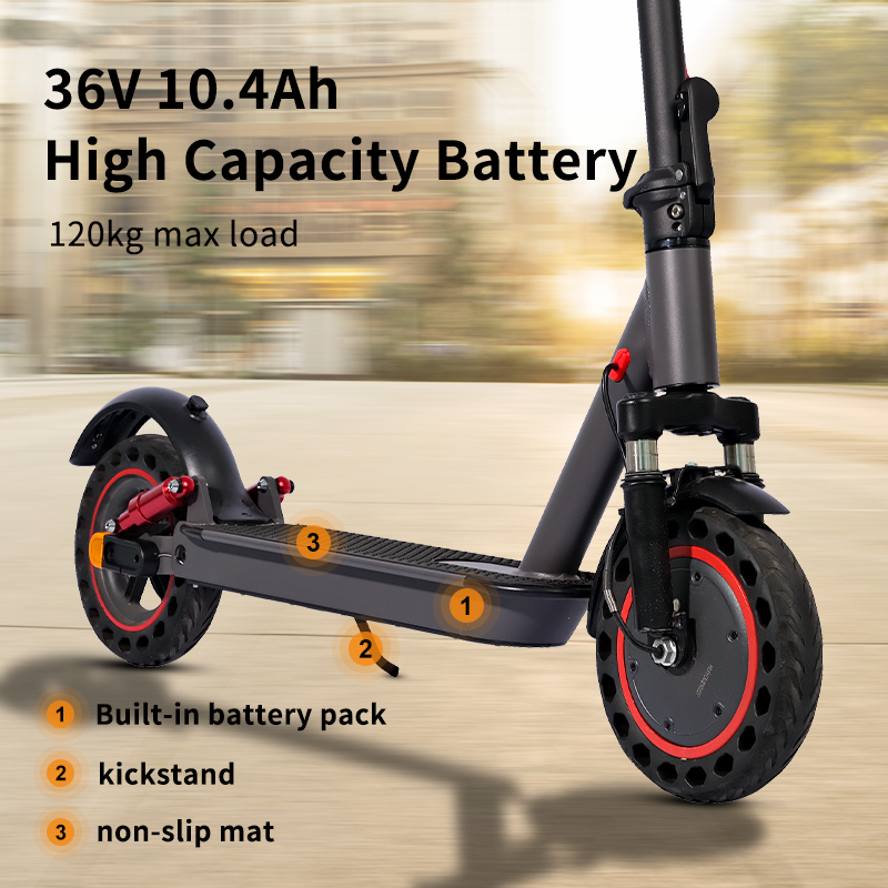High-Speed HEZZO 10Inch Electric Scooter G20 650W E-Moped: 21MPH Top Speed w/ Intelligent Features | 36V 10.4Ah Long Range F/R Dual Suspension