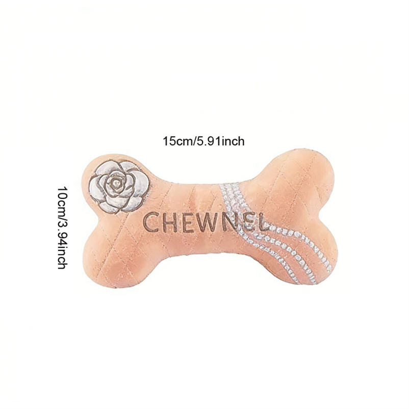 Luxury Dog Toys Designs Runway Pup Collection Unique Squeaky Parody Plush Dog Toys Fashion Accessories Dog Bones, Balls, Handbag, Dogs Christmas Gift