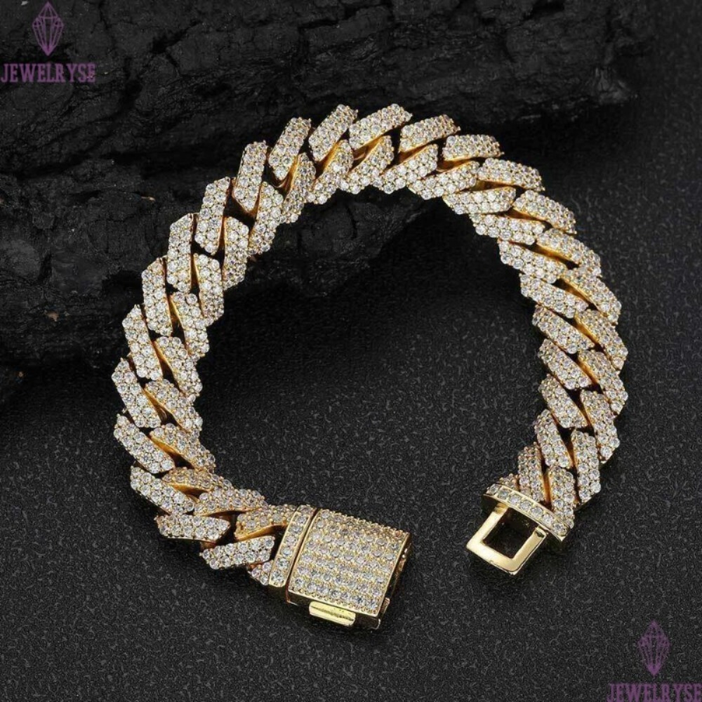 necklace moissanite chain KIBO Hip Hop Jewelry desiger fashion bracelets Sier VVS baguette diamond cuban chain bracelet men and women gift