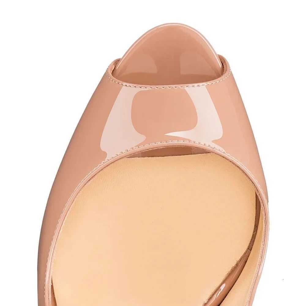 New Women Sandals 14CM Super High Heels Sexy Open Toe Platform Sandals Gladiator Party Dress Red Wedding Shoes Plus Size Z251211