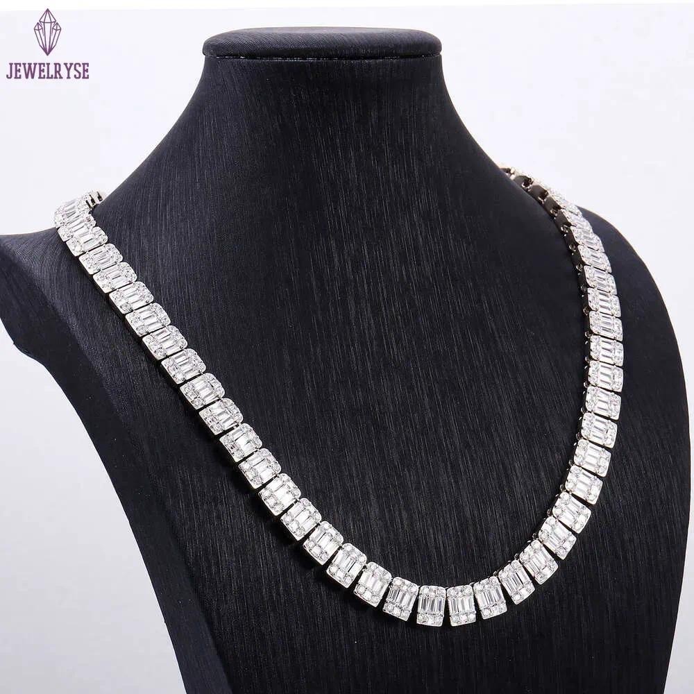 wholesale price mossinate diamond cuban chain hiphop jewelry moissanita cubana de 10mm baguette cuban link