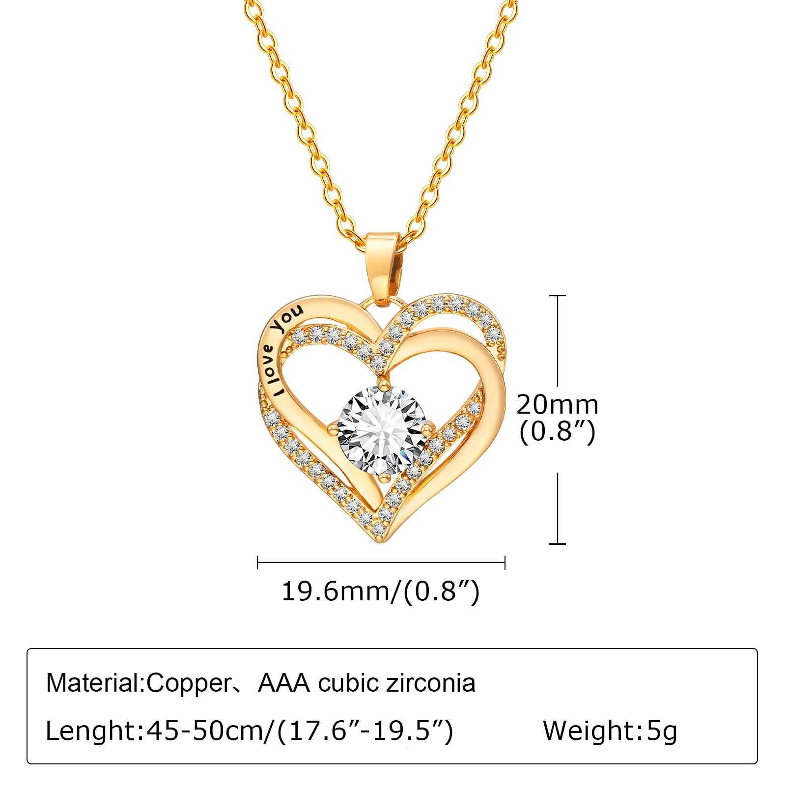 Vnox Heart Necklace for Women Birthstone Heart IYou Jewelry Necklaces for Mom Girlfriend Wife Mothers Day Gift M251211
