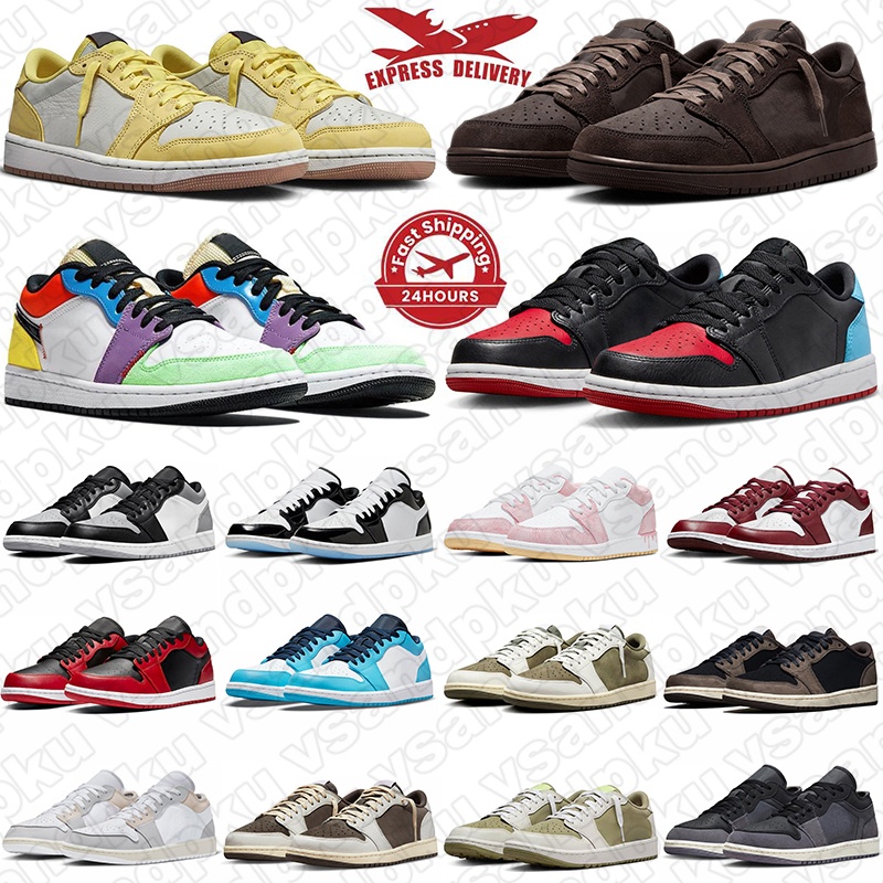 Free shipping designer sneaker casual shoes travis traviscots 1 1s for mens womens Black White Blue classic fashion casual sports trainers sneaker 36-47