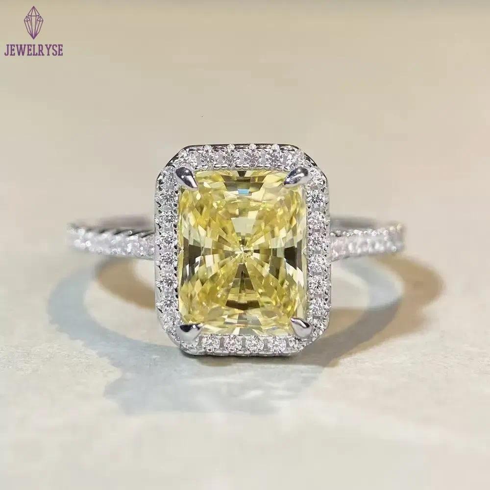 Vintage Boutique 2CT Radiant Diamond 10k white Solid Gold Moissanite Engagement Ring Wedding Bridal Jewelry