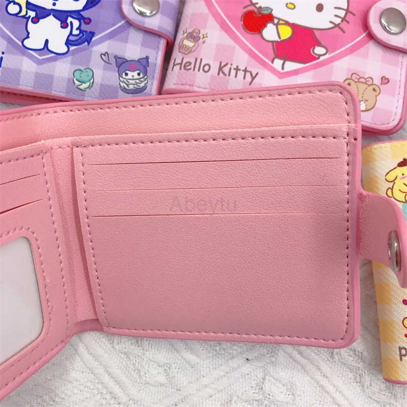 Sanrio Hello Kitty Cute Wallet Women Coin Purses Leisure Zipper Melody Card Holder Kuromi Coin Pouch Cartoon Printed Clutch Case H2512111
