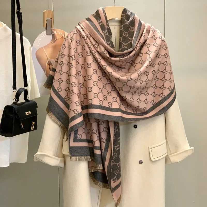 Korean version of the new autumn and winter light luxury style versatile temperament scarf paired with a warm shawl for women Y251211