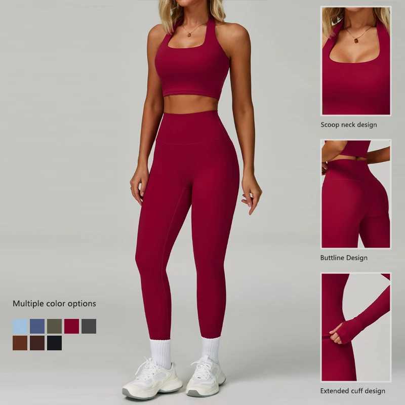 Hearuisavy 2Pcs Sport Bra Women Sets High Waist Quick-Drying Breathable Yoga Clothing Casual Shockproof Fitness Top Workour SuitT251211