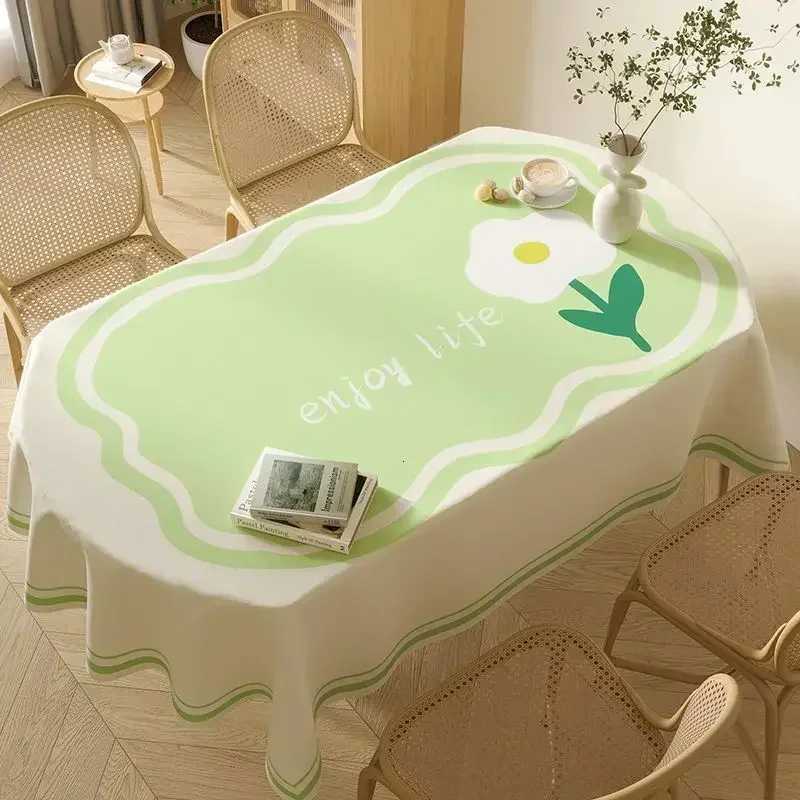 Light Color Tablecloth Washable Waterproof Oil Resistant Table Cloth Fabric Household rectangle Oval Dining Table Universal H251211