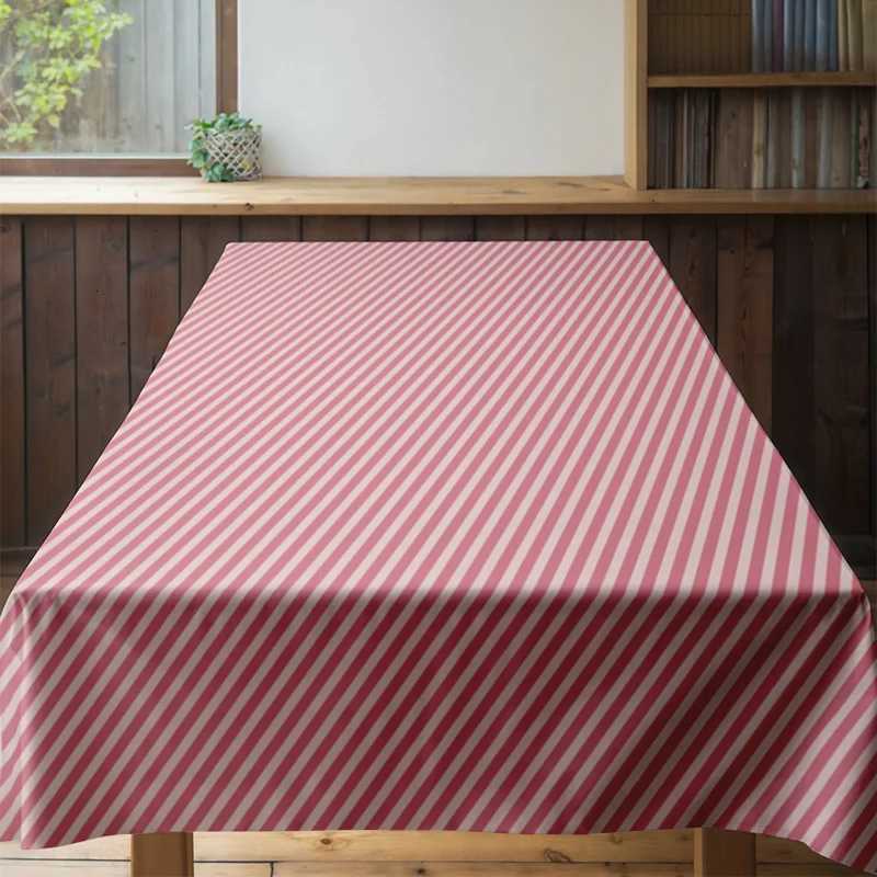 Waterproof Tablecloth Striped Table Cover Farmhouse Dining Decor Washable Table Linens Modern Kitchen Tablecloth Rectangle Table H251211