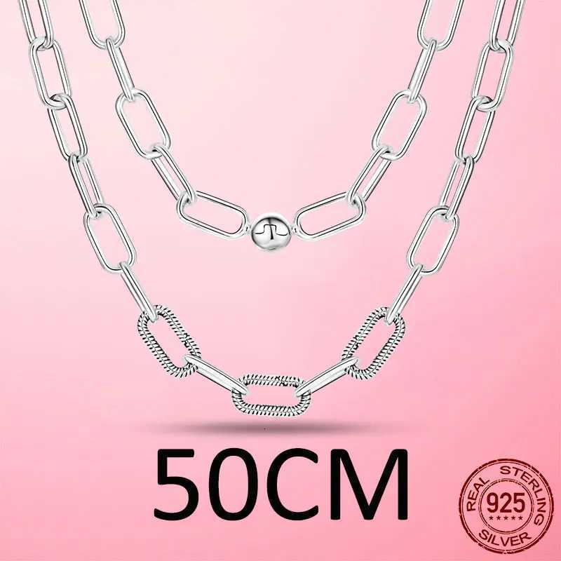 Classic Basic Chain 925 Silver Snake Chain Necklace Choker Infinity Infinite Me Clasp Necklace Collier Femme Jewelry M251211
