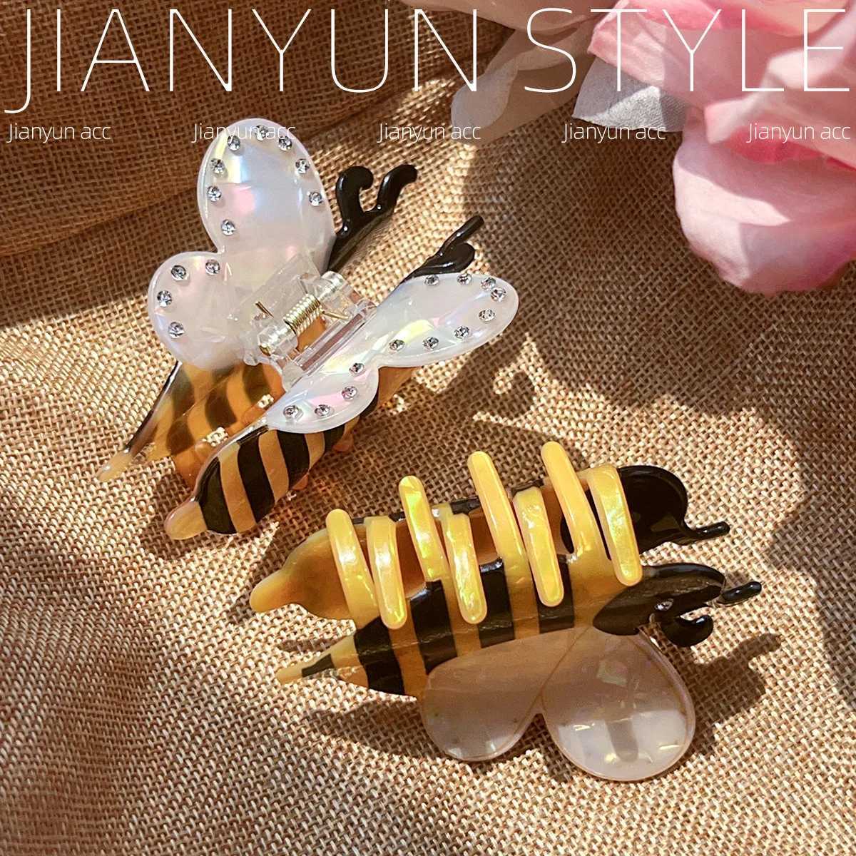 Luxury quty jewelry 2025 new cute bee grab clip jewelry in autumn and winter Crab hair clip hair accories for girls Y251210