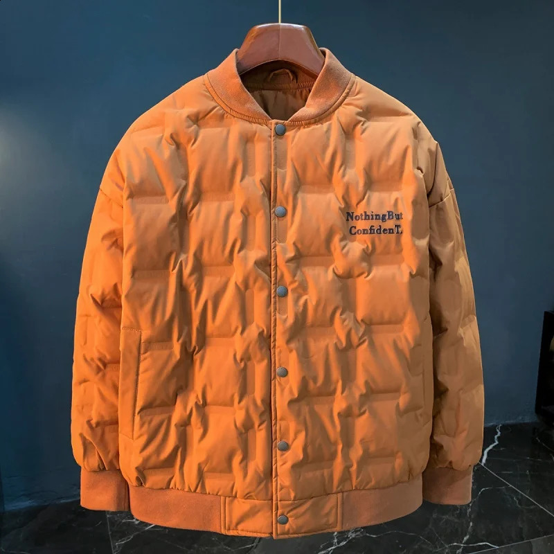 7XL plus size down jacket mens highend casual winter warm and thick coat Korean version fashionable baseball collar clothes y251205