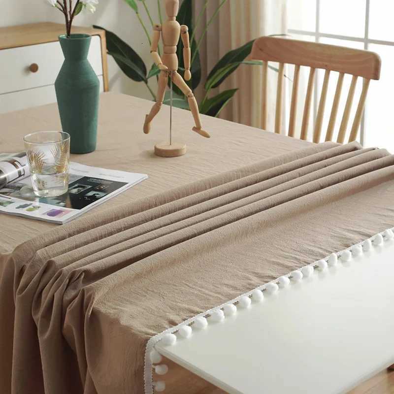 Cotton Fabric Tablecloth Tassels Stitching Washable Table Cloth for Wedding Party Dining Banquet Decoratio Christmas Table Cover H251211