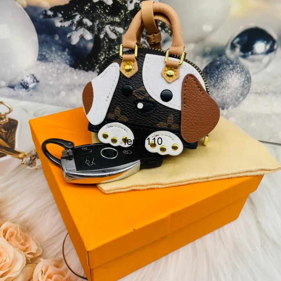 Keychains Lanyards Brand Women Key Luxury Wallets Designer Dog Elephant Coin Purses Cute Mini Backpack Ladies Zipper Card Bags Clutch Bag Pendants Charms