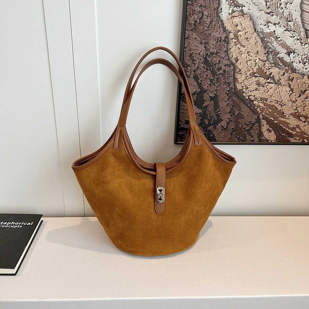 Suede Shoder Bag Fi Hobo Handbag Designer Top Handle Bag for Wen Work Shopping Travel Y251211