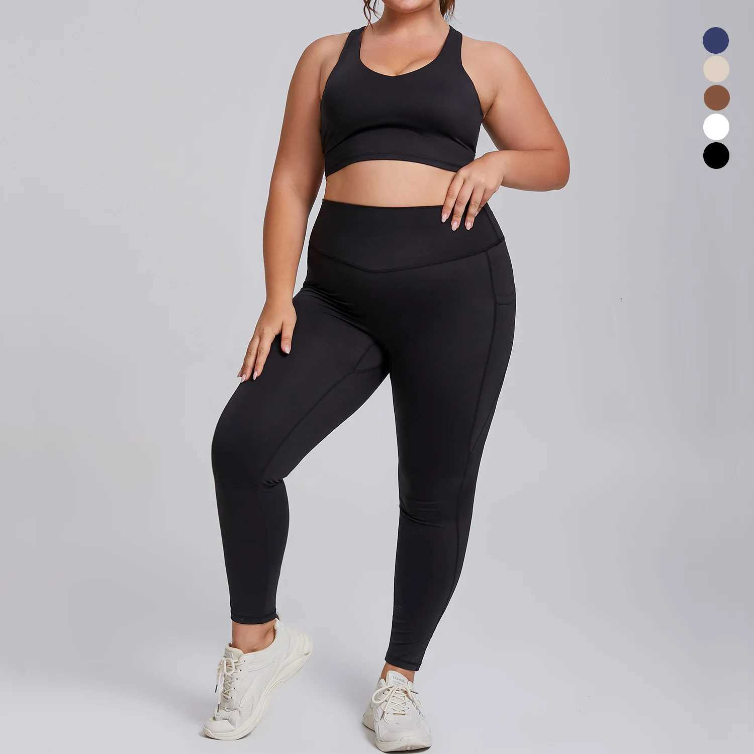 1/2PCS Yoga Set Women Plus Size Workout Oufit Women Sports Bra Gym Leggings Super Stretch Fitness Suit 3XL Women ActivewearT251211