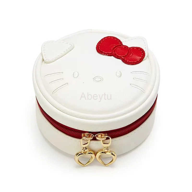 Sanrio Kawaii Cute Cinnamoroll Kuromi Melody Pompompurin Hello Kitty Round Mini Storage Jewelry Box Earphone Coin Purse Gift H251211
