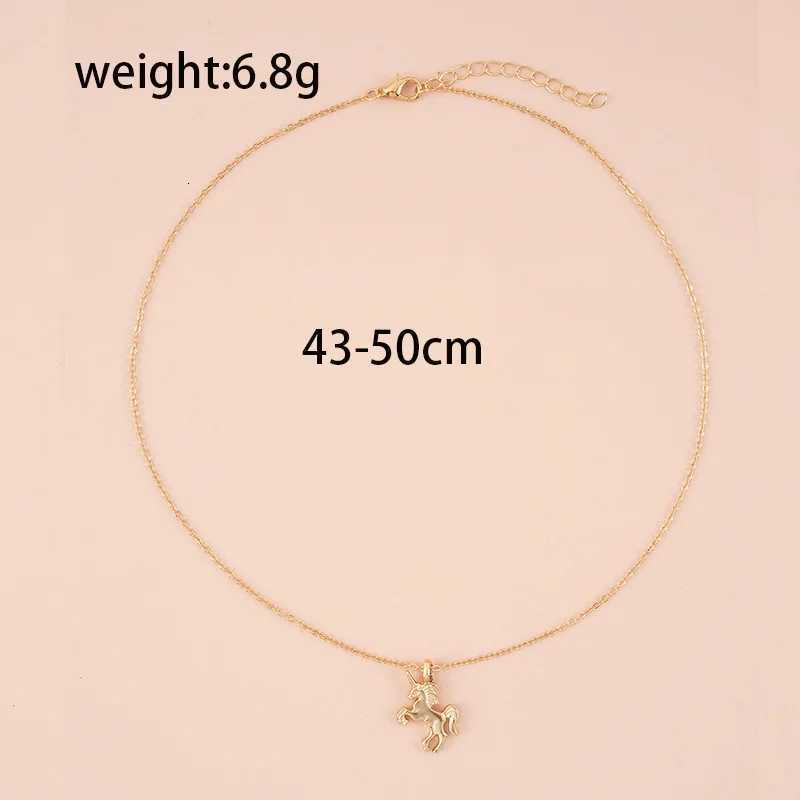 Unicorn Necklace Horse Shaped Alloy Plating Necklace For Women Fashion Trendy Necklace Jewelry M251211
