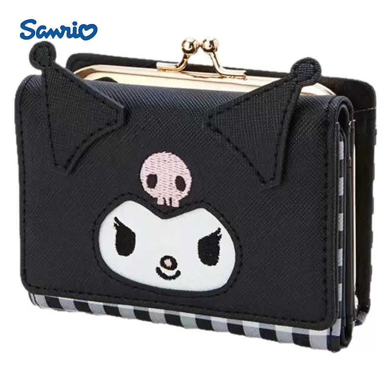 Sanrio Hello Kitty Bag Kawaii Cinnamon My Melody Kuromi Casual Fashion PU Leather Wallet Cute Folding Card Bags Birthday Gifts H2512111