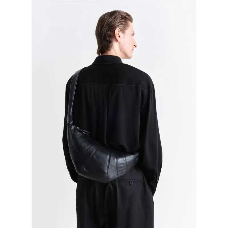 2025 Genuine Leather Dumpling Bag Casual Bag Versatile Crossbody Bag Maillard Fi Vintage Unisex Shoder Bag Y251211