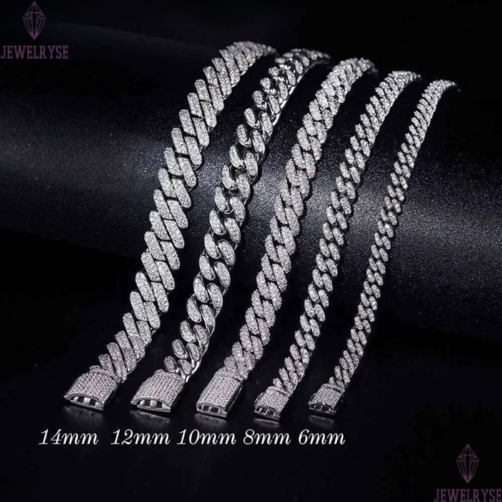 Ugb Hip Hop Men Jewelry Gra Certified Sterling Sier Iced Out Miami Vvs Moissanite Dia Cuban Link Chain Necklace