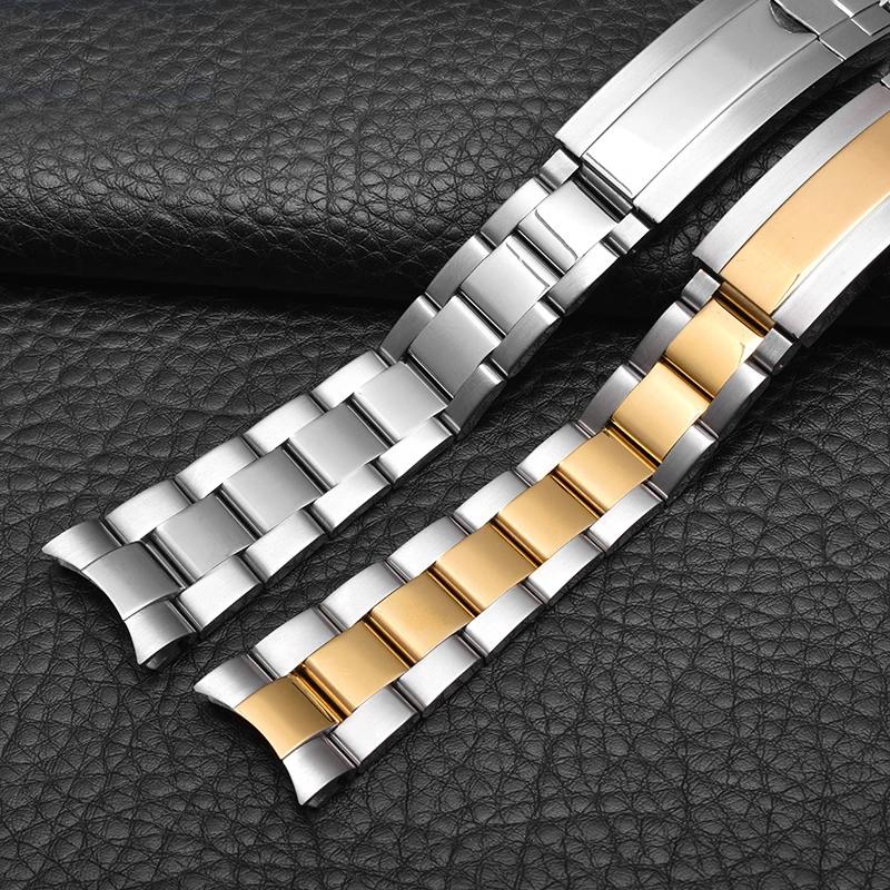 20mm 904L Stainless steel Watch strap for Rolex Explorer 2 ditongna diver green black water ghost King accessories