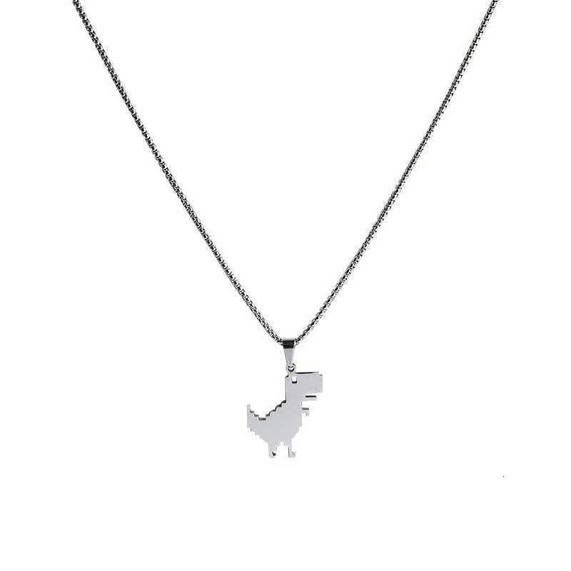 Creative Little Dinosaur Pendant Necklace for Mwn Women Cartoon Animal Necklace Punk Party Gothic Jewelry Gift wholesale M251211