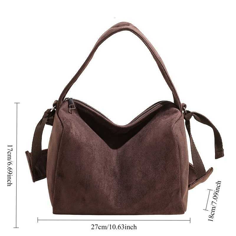 Fi Slouchy Relaxing Shopping Crossbody Bag Veet Simple Cmuting Tote Bag Large Capacity Versatile Texture low Bag Y251211
