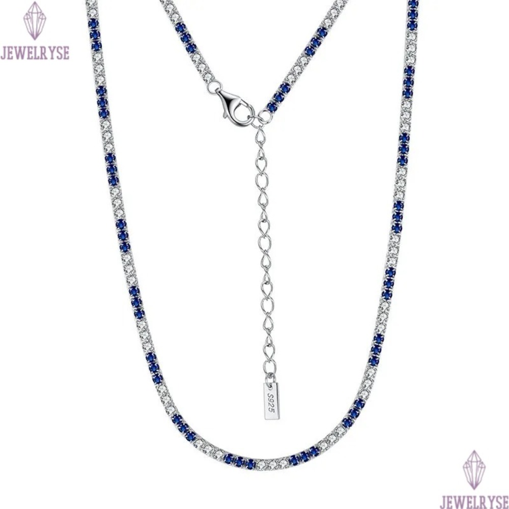2mm 3mm 4mm diamond tennis necklace designer for woman party 925 sterling silver ice out chain luxury choker necklaces jewelry womens 5A cubic zirconi