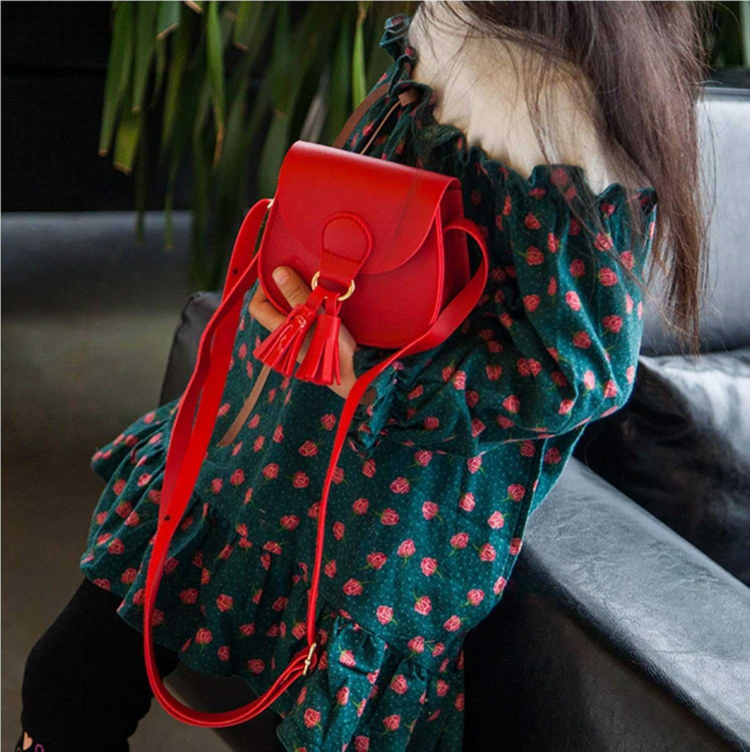 rls Toddler Mini Shoulder Purse Crossbody Bag with TasselM251211