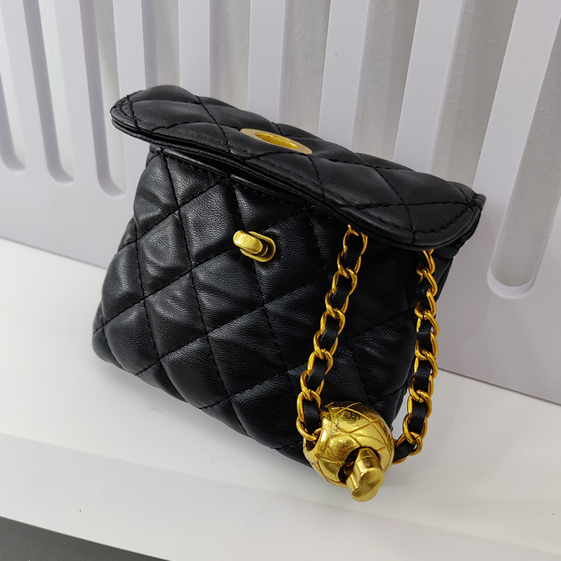 Douxlihm Free Shipping New Designer Bag Sheepskin Gold Ball Waist Bag For Womenwaist Chain Decoration For Pants