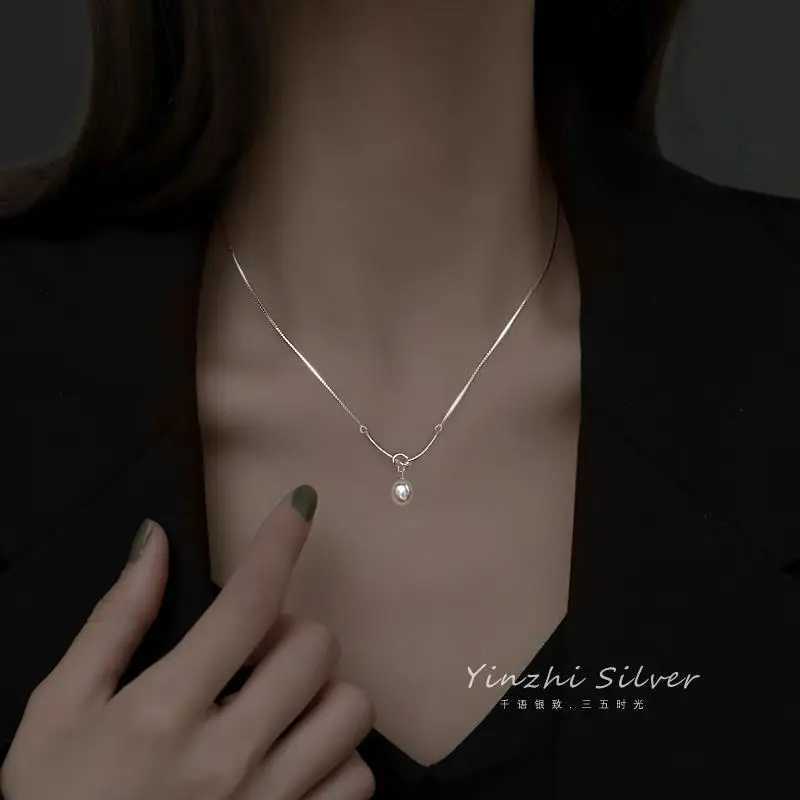 New Arrivals 925 Sterling Silver Pearl Necklaces Pendants For Women Hot Fashion sterling-silver-jewelry M251211