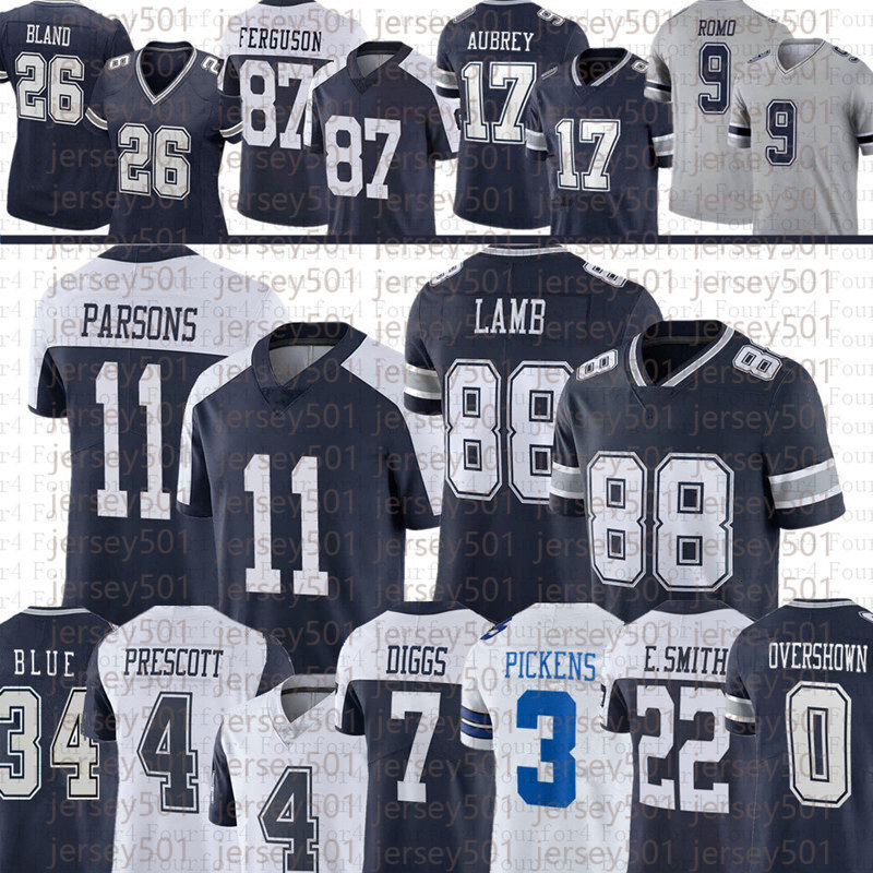 CeeDee Lamb George Pickens Dak Prescott Football Jersey Micah Parsons Brandon Aubrey Trevon Diggs Emmitt Smith Jaydon Blue Javonte Williams DeMarvion 