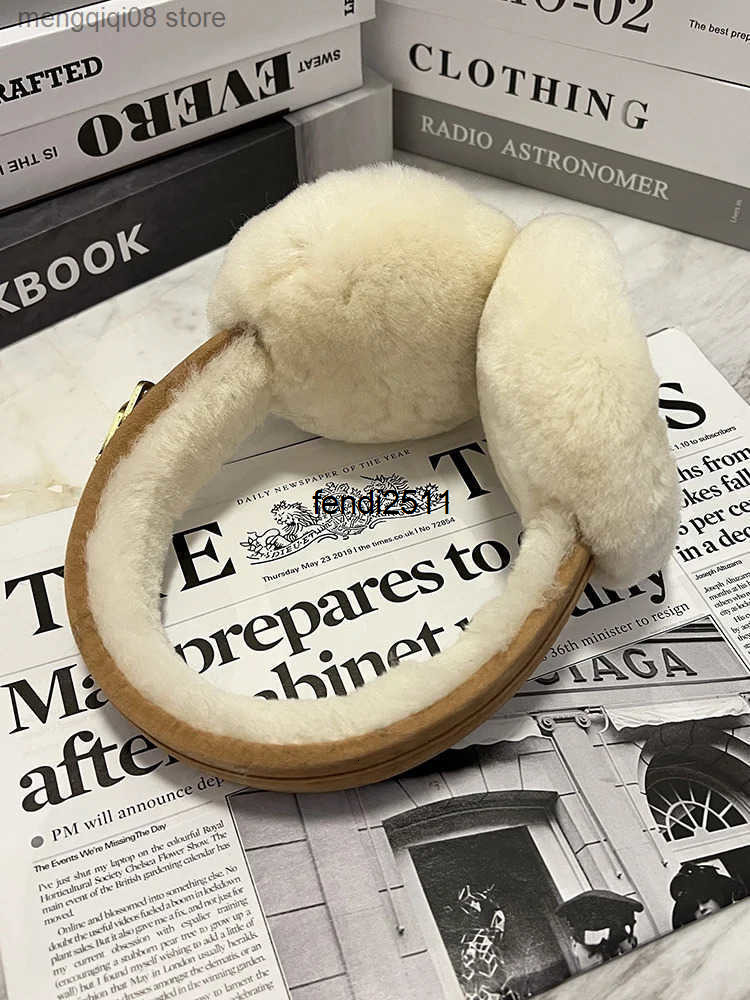 Ear Muffs MPPM Unisex Winter Warm Natural Shearling Wool Earmuffs Ear Earflap Girls Ladies Women Ear Muffs Ear Warmer ear muffs L250818