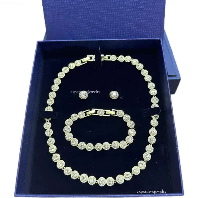 Designer Swarovskilys Set Gift Box Packing Rhinestone Woman Necklace Bracelet Earrings Sets Christmas Valentine's Day Top Quality Jewelry B51