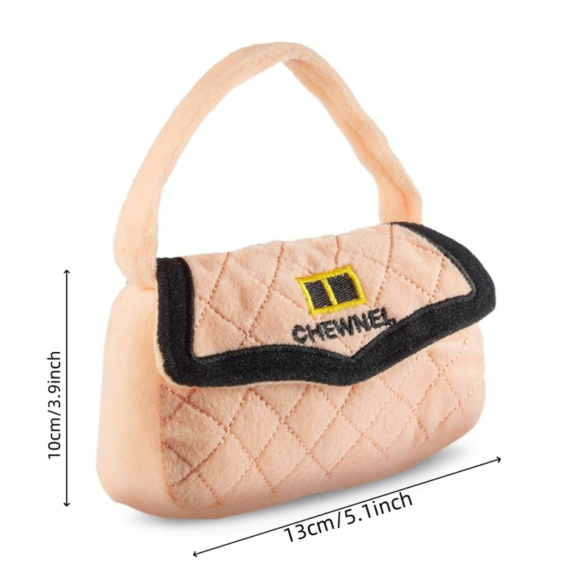 Luxury Dog Toys Designs Runway Pup Collection Unique Squeaky Parody Plush Dog Toys Fashion Accessories Dog Bones, Balls, Handbag, Dogs Christmas Gift