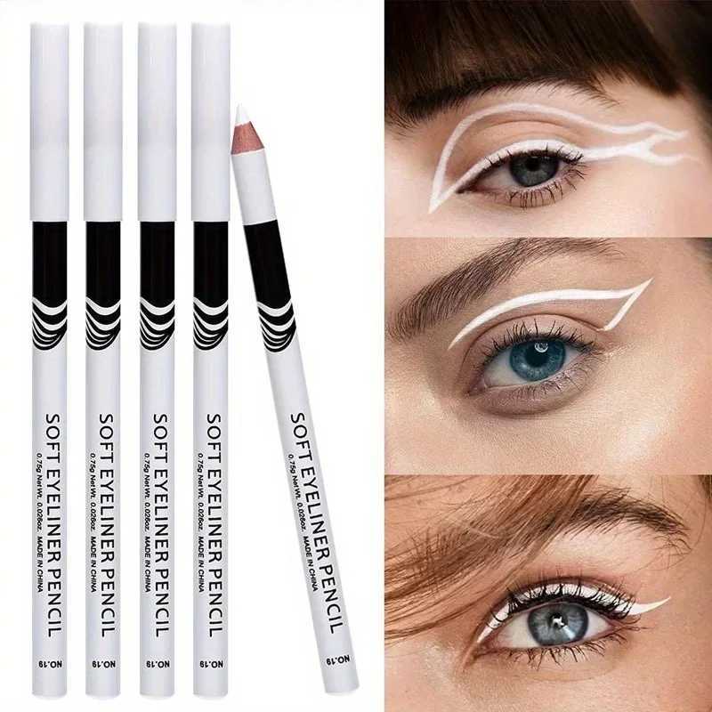 3pcs Fast Drying Matte White Eyeliner Pencil Smooth Waterproof Eyeliner Pen Long Lasting Eyelid Cosmetic Eyes Makeup Tools H260328