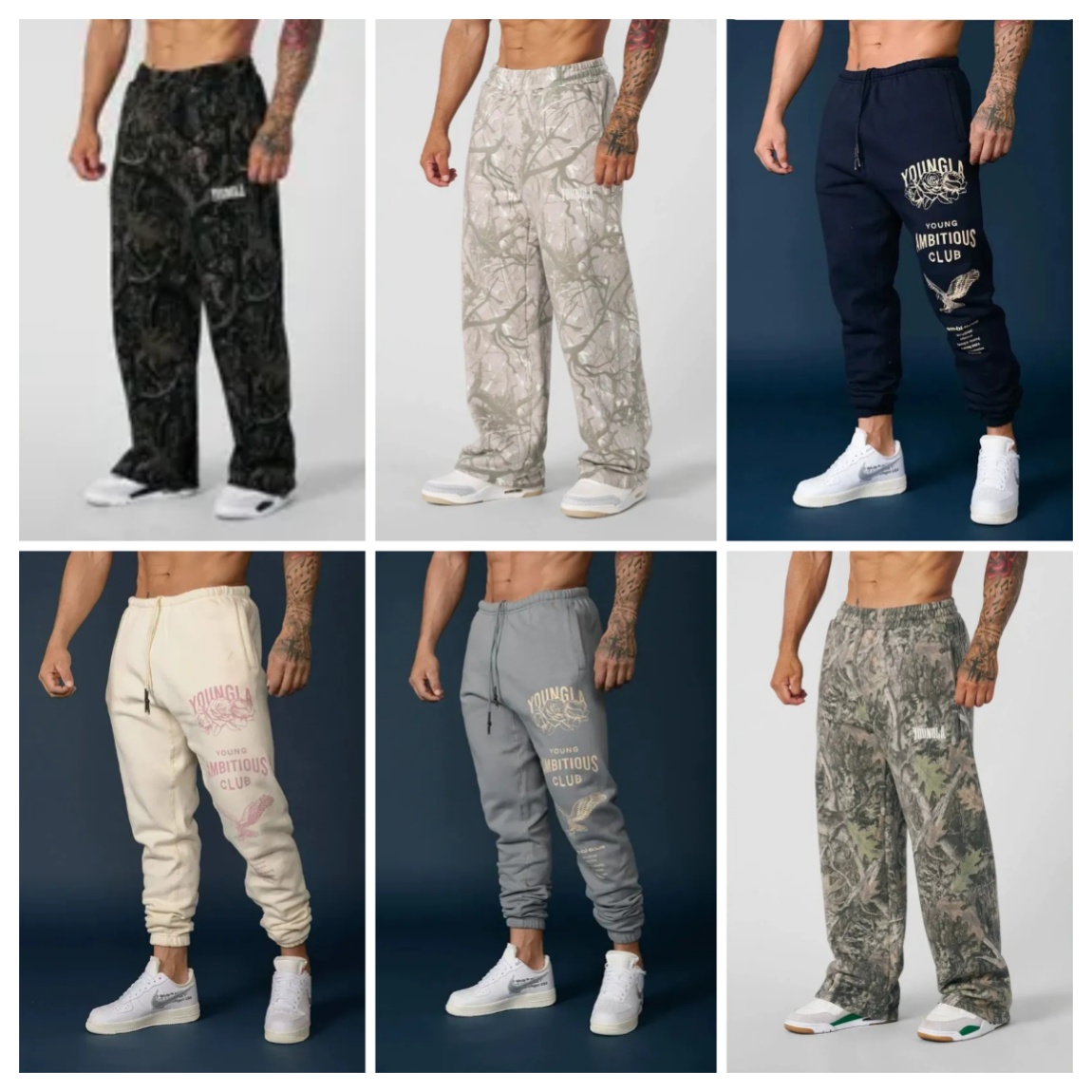 Men's Pants Mens Jeans YOUNG LA American fashion brand high street sweatpants Jogger gym sports fitness casual straight leg slacks s-2xl