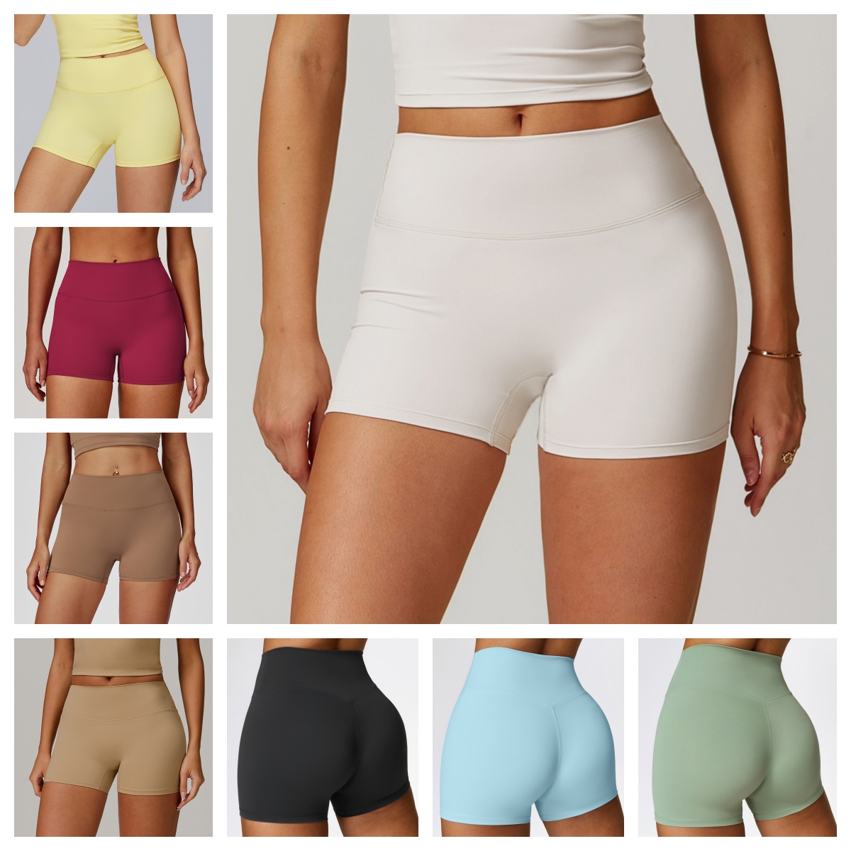 Lycra fabric Solid Color Women yoga pants High Waist Sports Gym Wear Leggings Elastic Fitness Lady Outdoor Sports Trousers