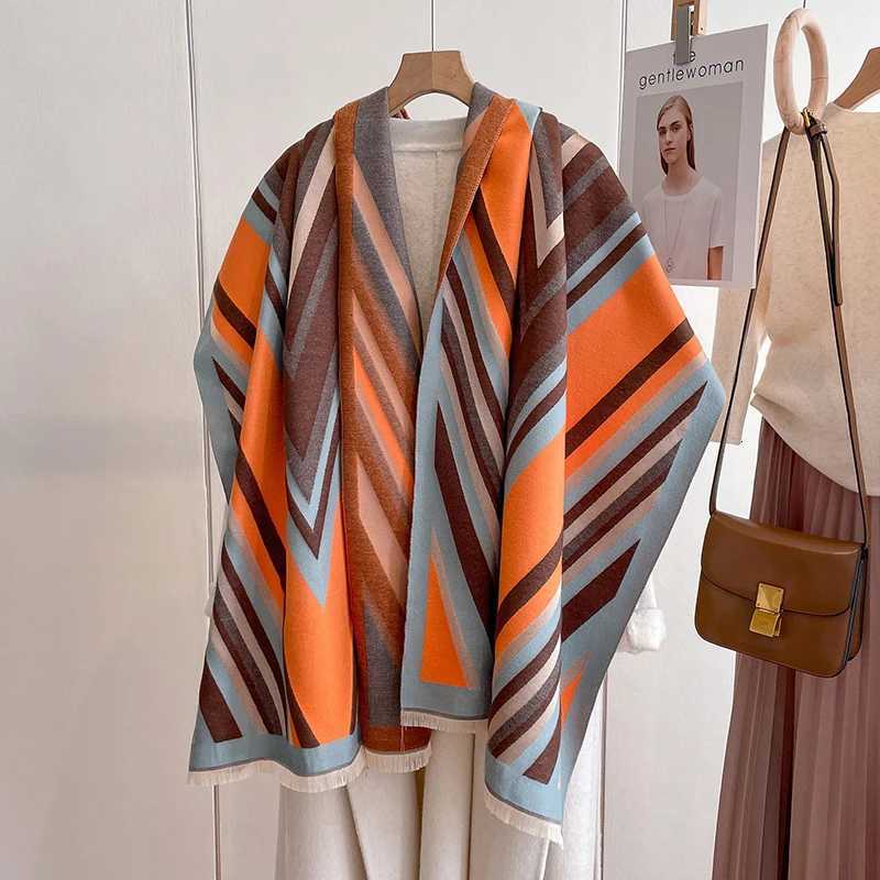 Winter Womens Scarf Luxury Design Double sided Cashmere Feel Scarf Warm Scarf Shawl Y251211