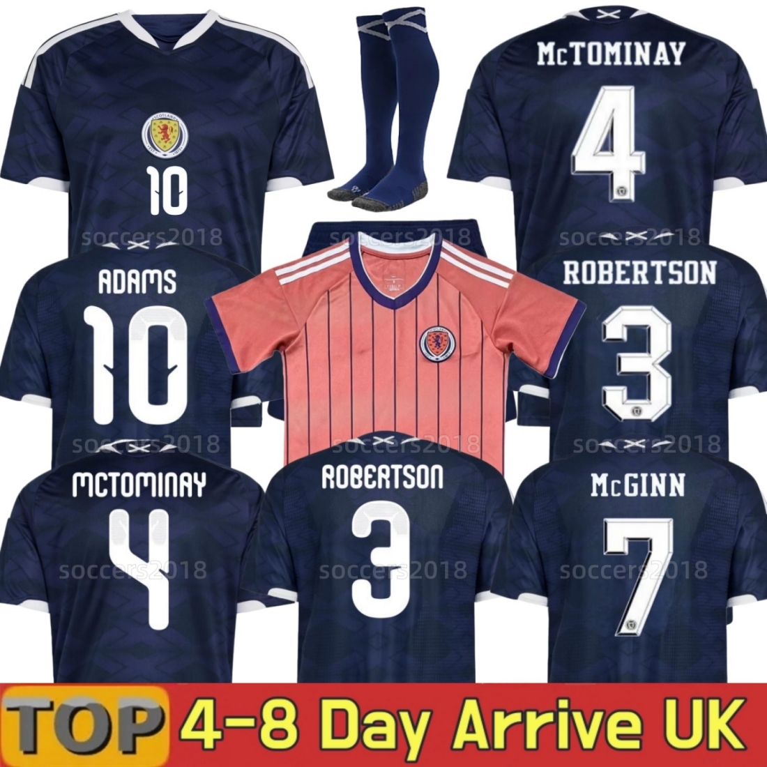 Scotland 2026 World Cup MCTOMINAY soccer jersey ADAMS ROBERTSON McTominay McGREGOR SHANKLAND MCGREGOR DYKES ROBERTSON 26 27 Home Away Fans Player men kids kit 16-2XL