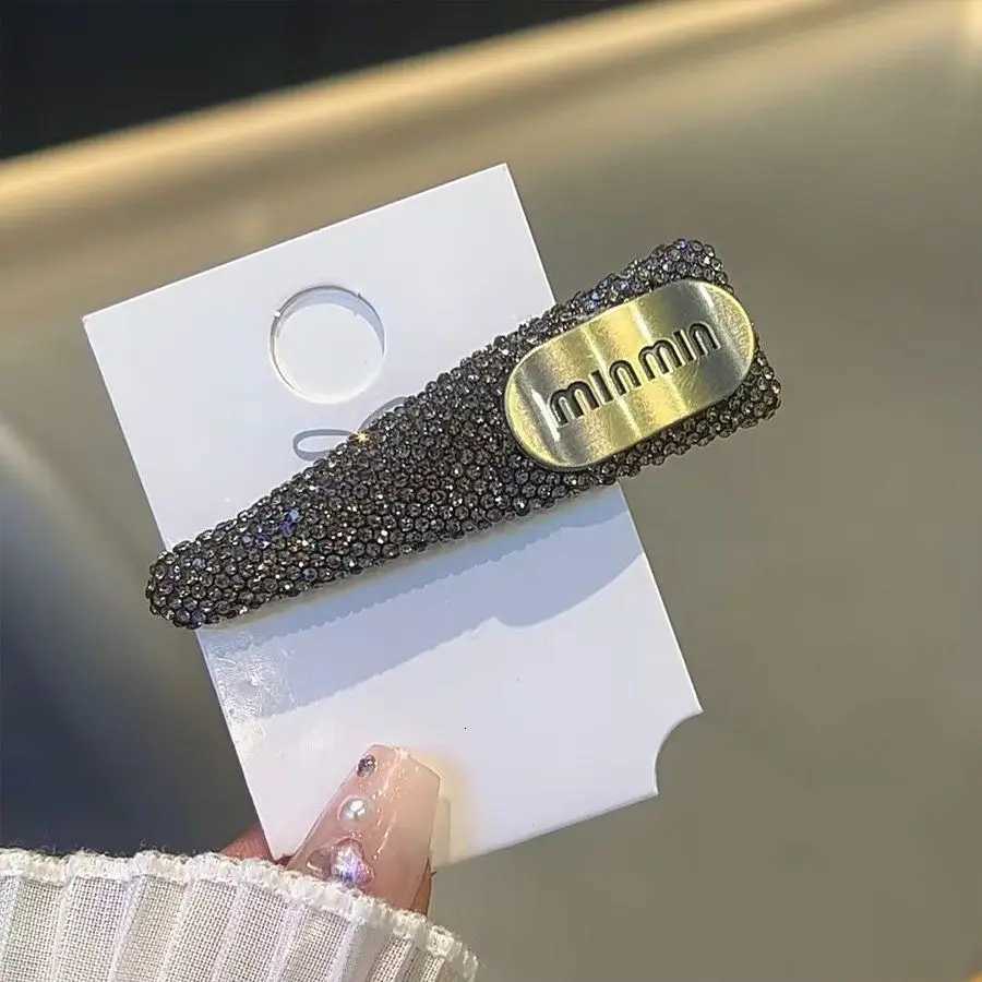 1/2 Pieces 2025 Luxury Fl Crystal Hair Clips Sier Rhinestone Side Clip Korean Style Fashion Barrette for Wen Y251210