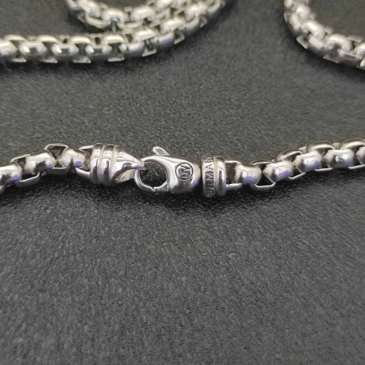 S925 sterling silver new 5MM box chain necklace neutral fashion personality simple hip-hop trend retro luxury jewelry party gift M251211