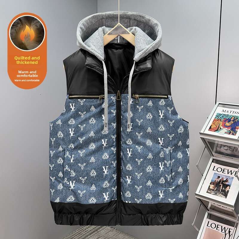 Autumn Winter Down Cotton Men's Korean Style Trendy Handsome Couple Thickened Jacket Warm Vest