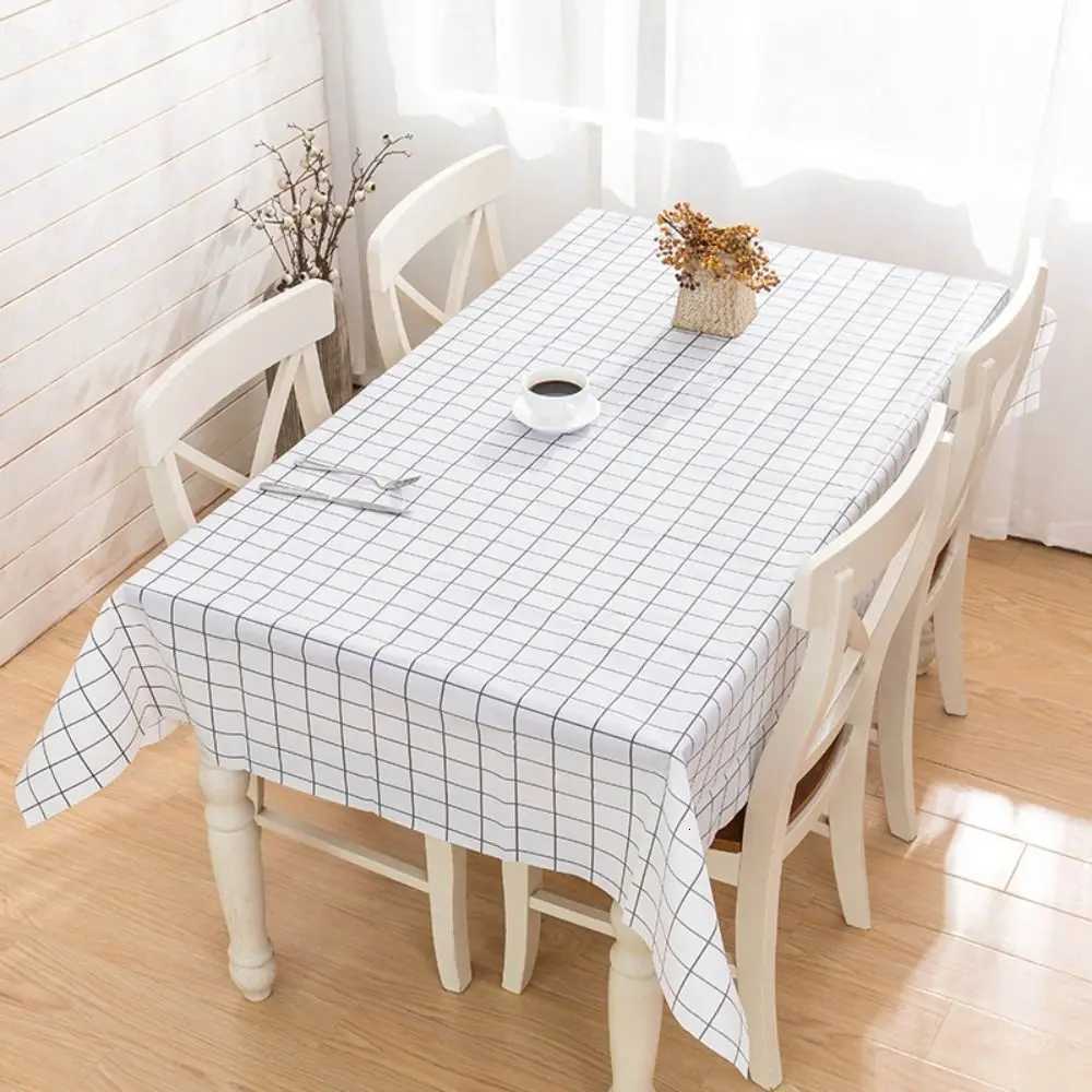 New PEVA Tablecloth Rectangula Antifouling Dining Colth Waterproof Oilproof Oilcloth Home Kitchen H251211